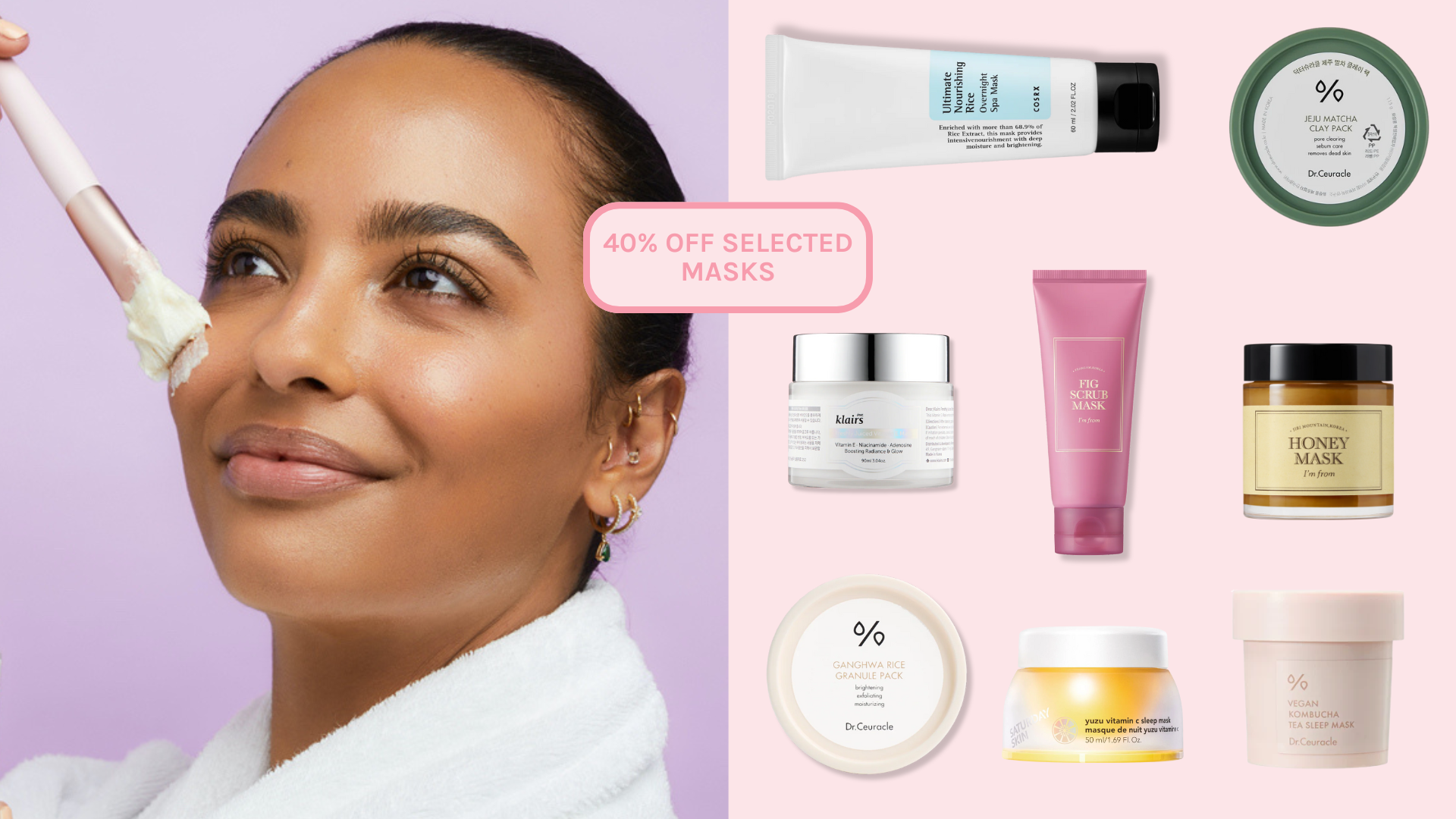 40% Flash Sale utvalda ansiktsmasker