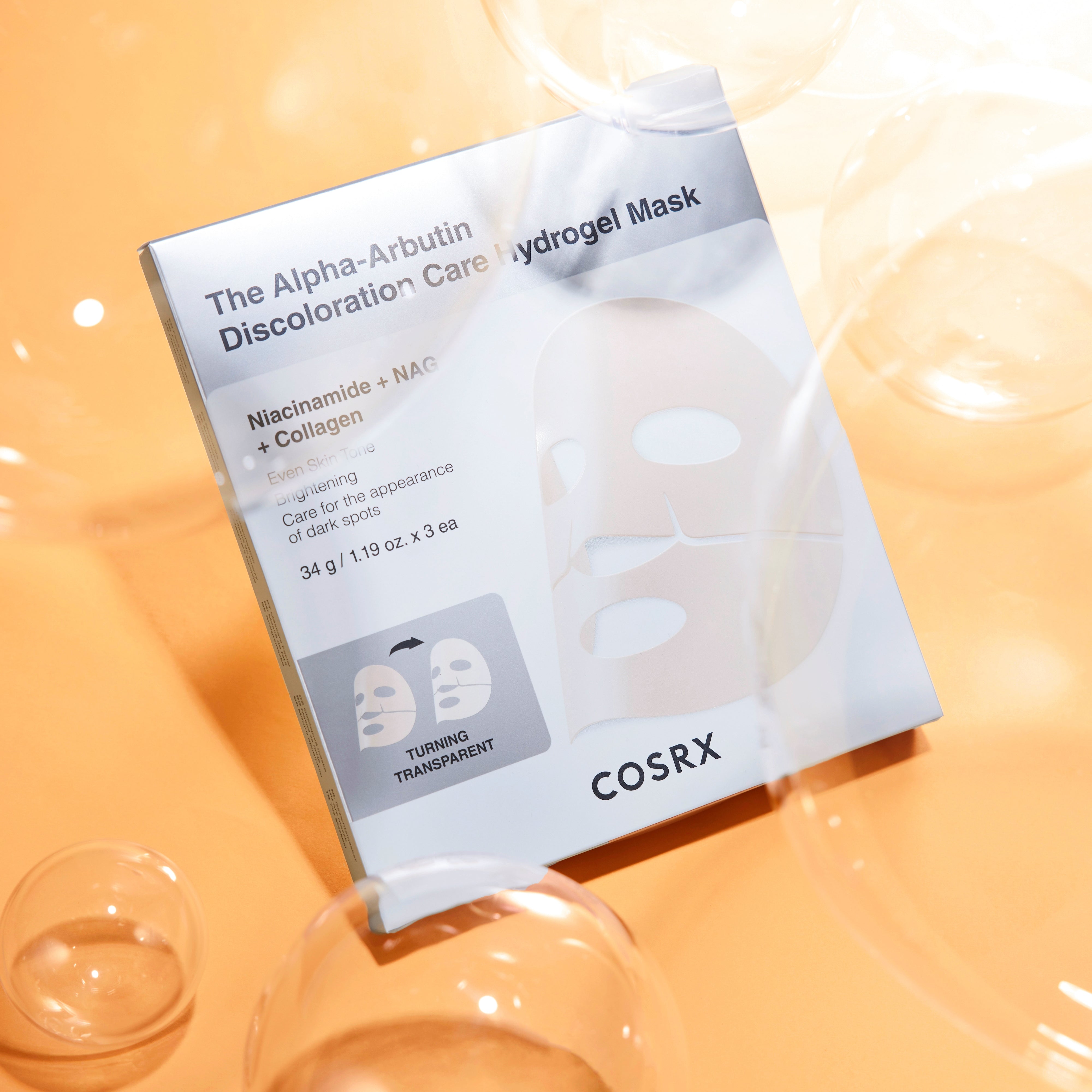 The Alpha-Arbutin Discoloration Care Hydrogel Mask x3