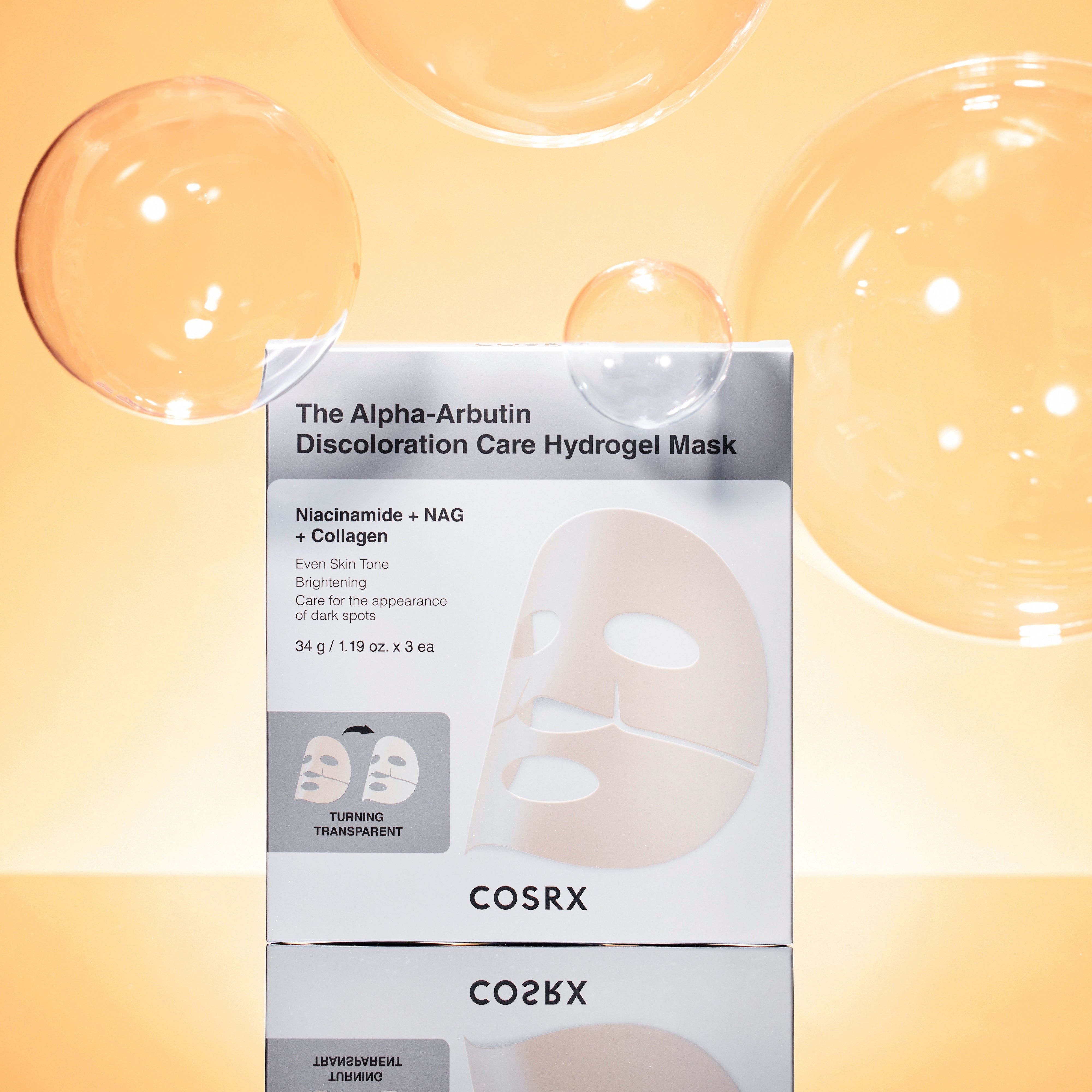 The Alpha-Arbutin Discoloration Care Hydrogel Mask x3