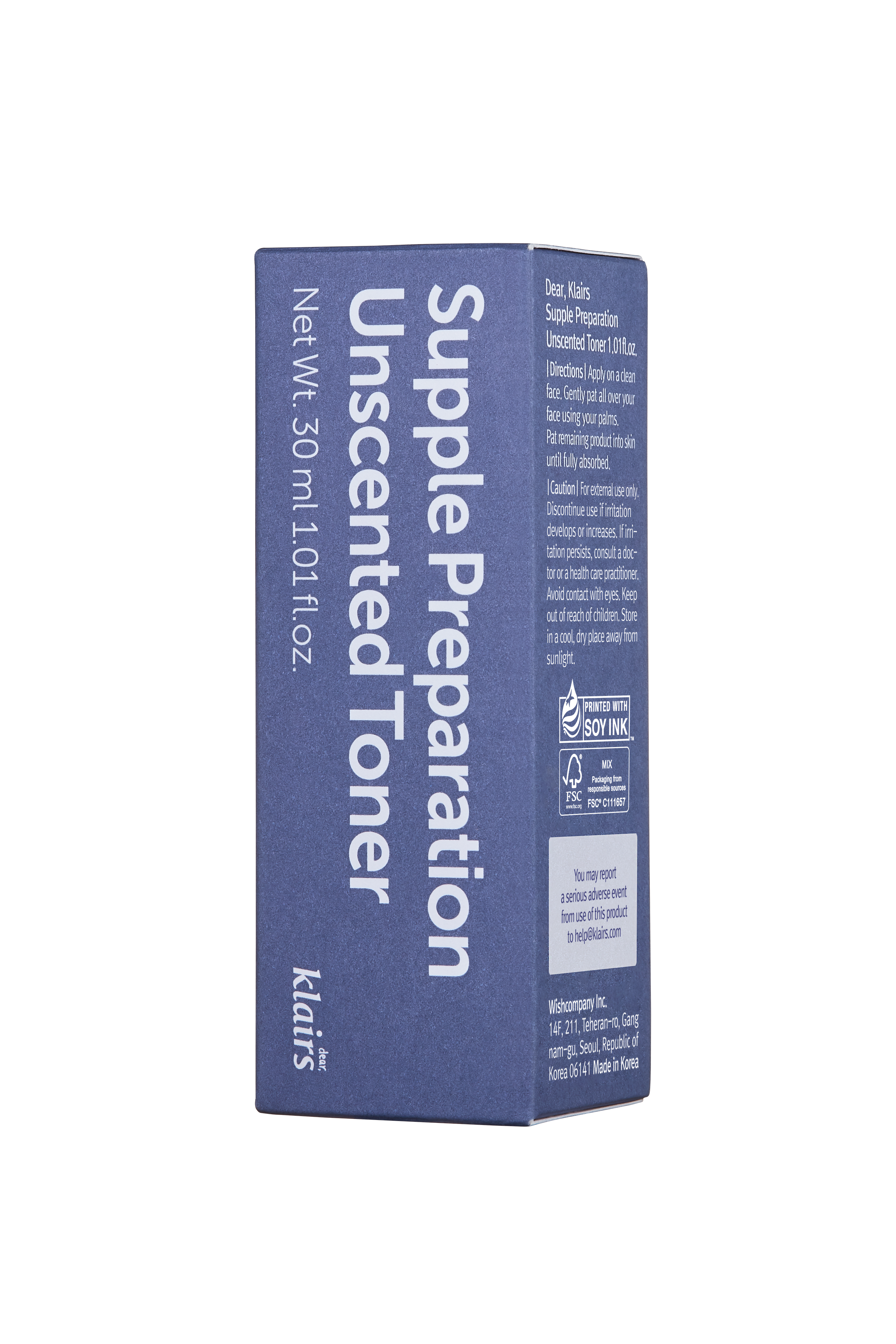 Supple Preparation Unscented Toner 30ml