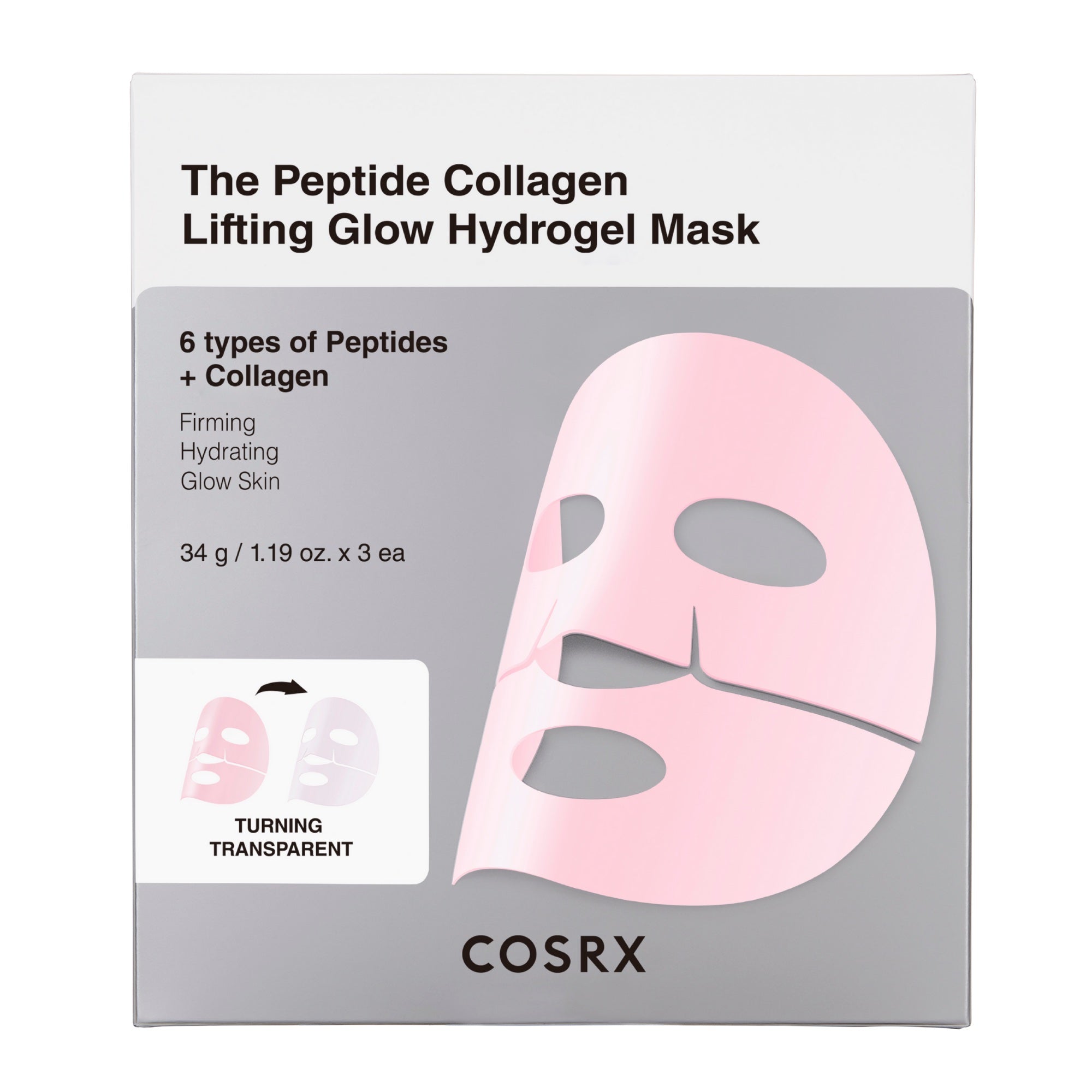 The Peptide Collagen Lifting Glow Hydrogel Mask x3