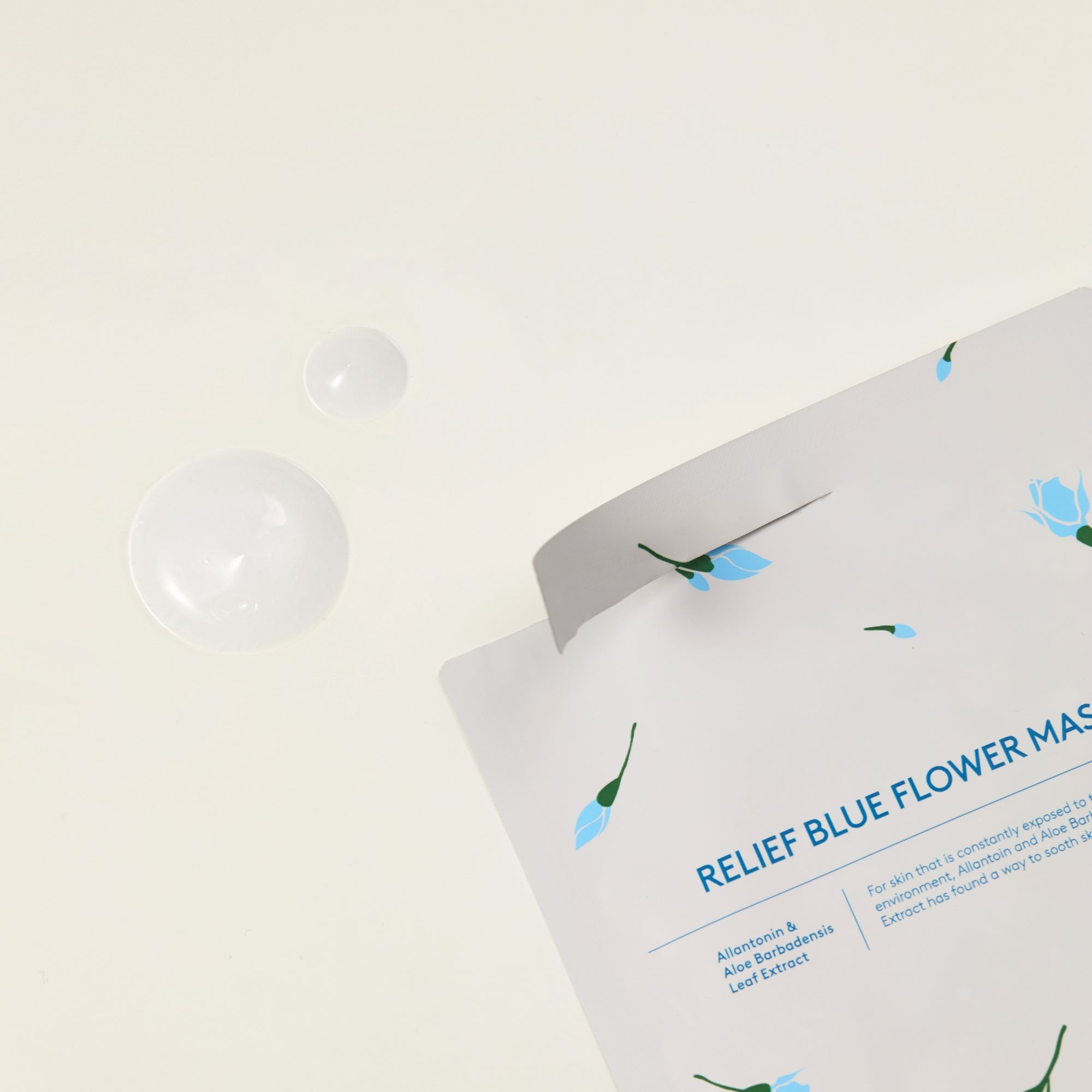 Relief Blue Flower Mask