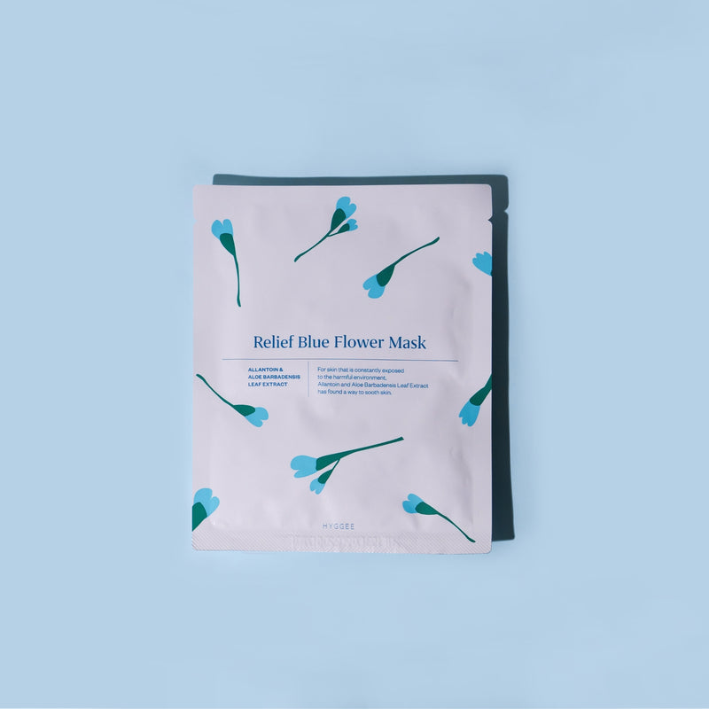Relief Blue Flower Sheet Mask