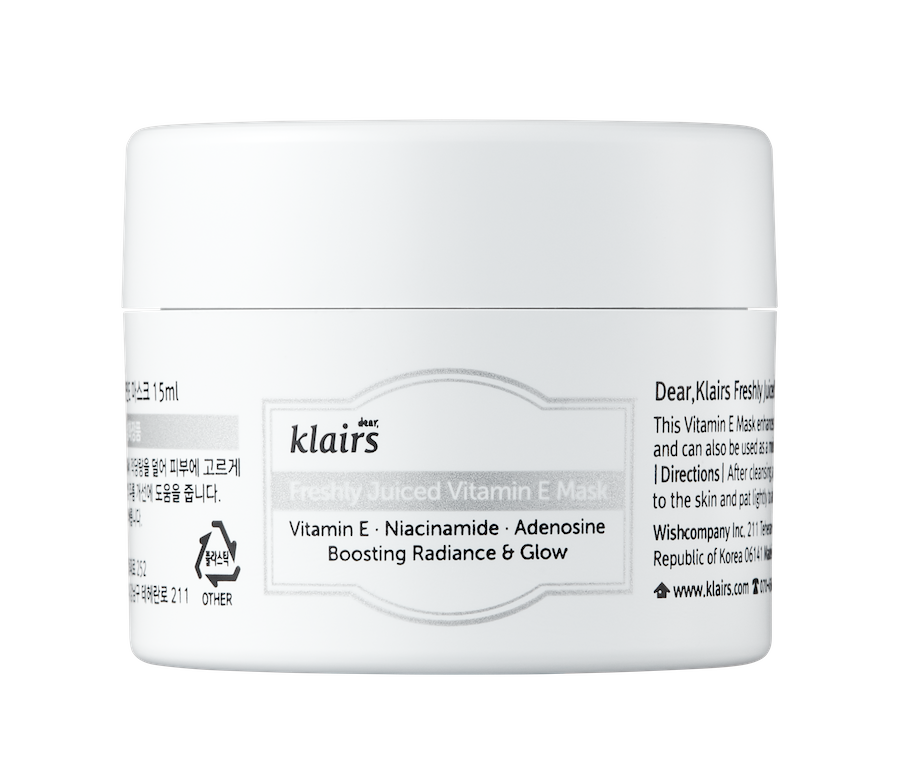 Klairs vitamin E niacinamide adenosine mask